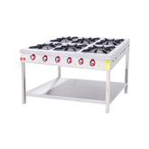 Aragaz pe suport, GPL sau gaz, cu grătar 40x40cm, 6 arzătoare 150x104cm, DRNKF-1510